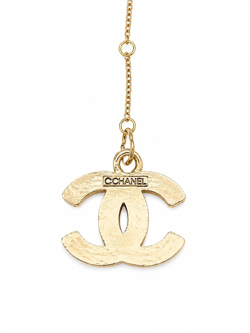 Authentic Vintage CHANEL Gold and Pearl Pendant Necklace with Crystal Chain - Picture 4 of 5